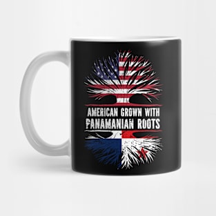 American Grown with Panamanian Roots USA Flag Mug